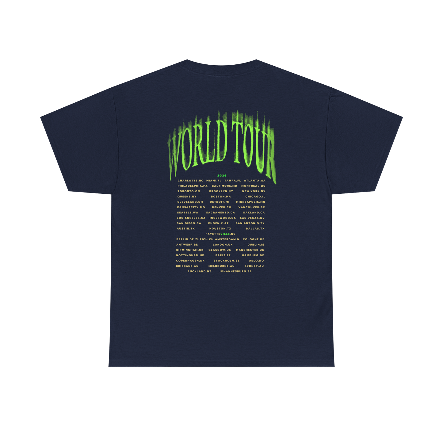 J Cole Tour Merch - Neon Face Tee