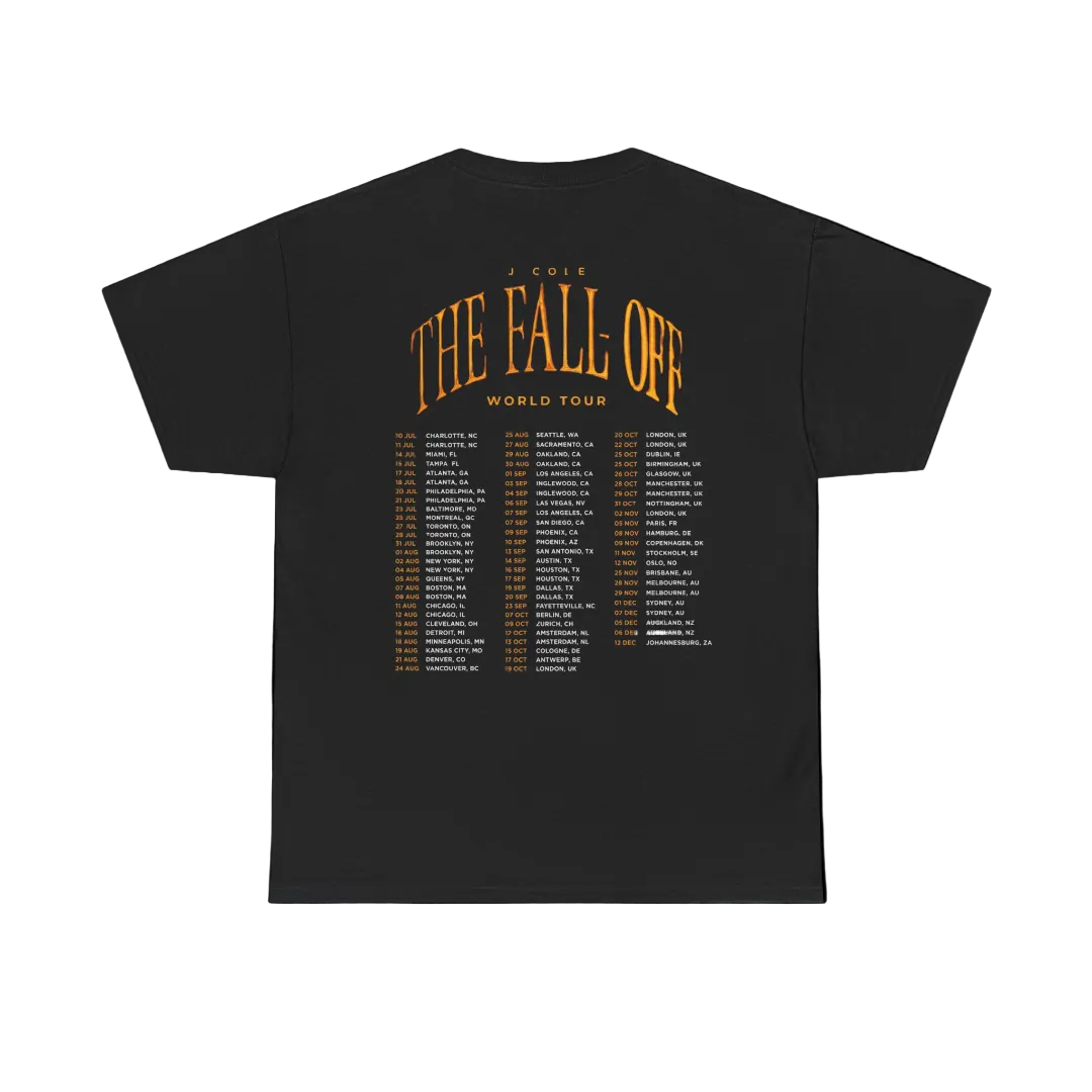 J Cole Tour Merch - Tour Dates T-Shirt