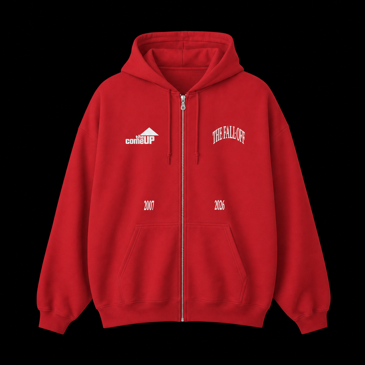 J Cole Tour Merch - Red Thank You Zipup